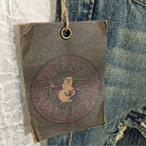 True Religion NWT Bootcut Distressed Jeans Size 27 - Picture 13 of 14